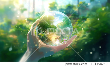 Global environment image background material Global environment image background material 101358250