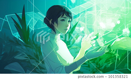 Global environment image background material 101358321