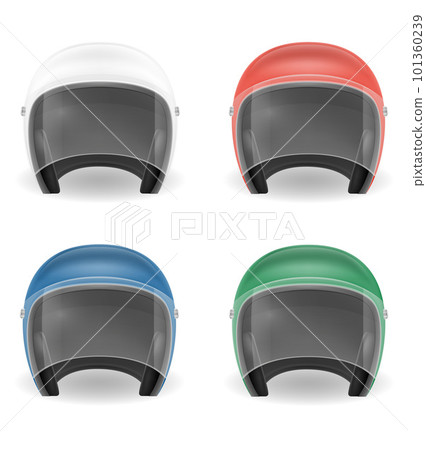 old motorcyclist helmet for driving a motorbike vector illustration old motorcyclist helmet for driving a motorbike vector illustration 101360239