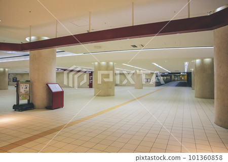 Underground hallway ,Modern architecture building KANAZAWA, Japan 30 Oct 2013 101360858