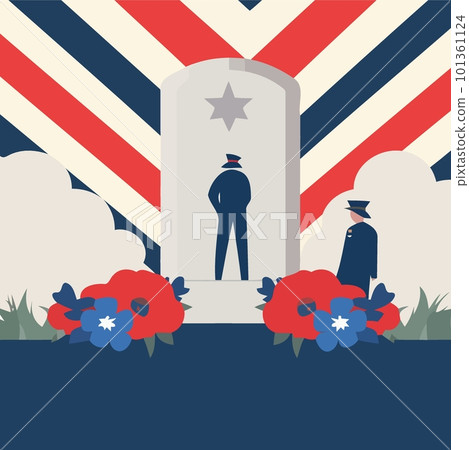 human in the cemetery during memorial day 101361124