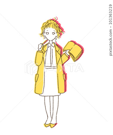 一個女人拿著一本書 101363219