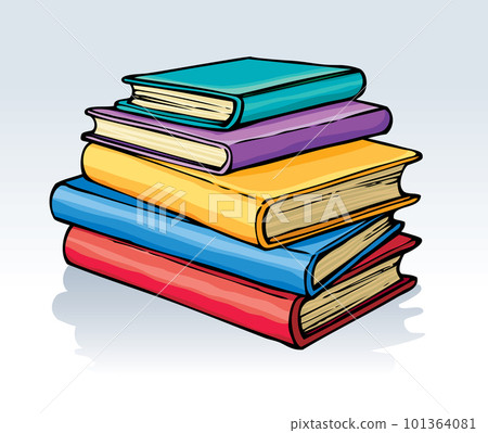 Vector illustration. Symbol of knowledge: a pile of books Vector illustration. Symbol of knowledge: a pile of books 101364081