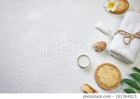 Spa background with a space for a text, flat lay, top view 101364825