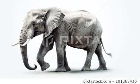 elephant on white background 101365430