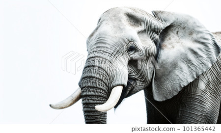 elephant on white background 101365442