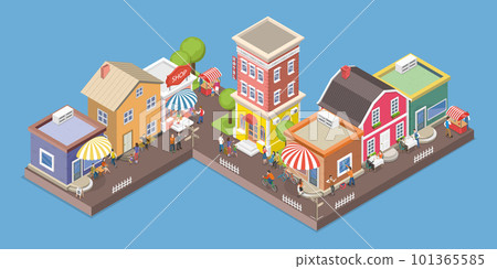 3D Isometric Flat Vector Conceptual Illustration of Urban Life 3D Isometric Flat Vector Conceptual Illustration of Urban Life 101365585