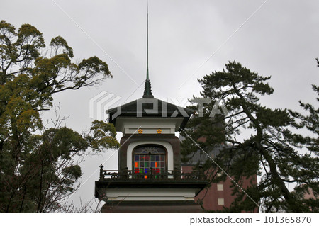 大山神社,從禮拜堂一側看神社大門 大山神社,從禮拜堂一側看神社大門 101365870