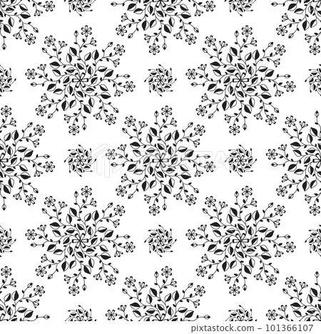 Abstract pattern on a white background. Plants. 101366107
