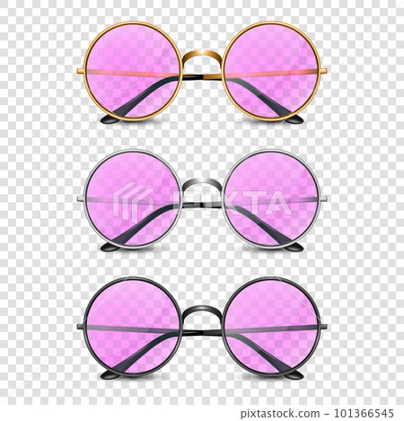 Vector 3d Realistic Modern Unisex Frame Glasses. Golden Color Frame Stock  Vector - Illustration of sunglasses, health: 272602250