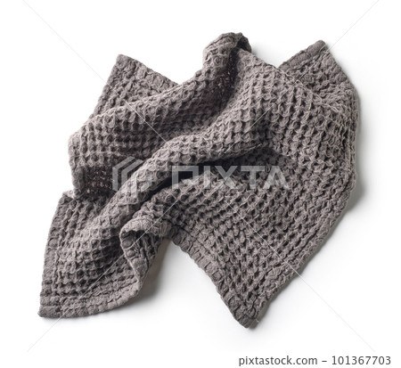 grey crumpled cotton napkin grey crumpled cotton napkin 101367703