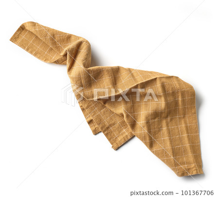 brown crumpled cotton napkin brown crumpled cotton napkin 101367706