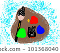 A bird that became a paint palette 101368040