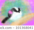 Long-tailed tit watercolor 101368041
