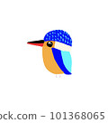 Illustration of a cute kingfisher 101368065