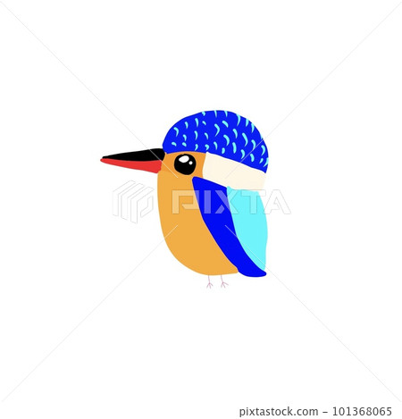 一隻可愛的翠鳥的插圖 一隻可愛的翠鳥的插圖 101368065