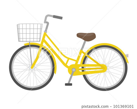 Illustration of a yellow bicycle Illustration of a yellow bicycle 101369101