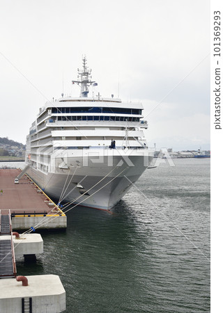 Shoot the scenery of the cruise ship Silver Muse anchored at Hakodate Port in Hokkaido in spring Shoot the scenery of the cruise ship Silver Muse anchored at Hakodate Port in Hokkaido in spring 101369293