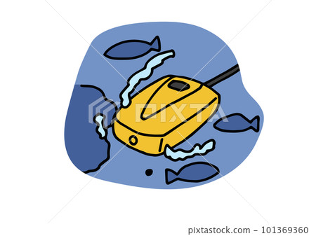 水下無人機移動的插圖素材 水下無人機移動的插圖素材 101369360