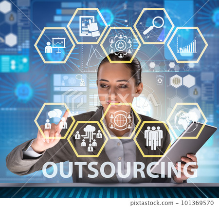 Concept of outsourcing in modern business Concept of outsourcing in modern business 101369570