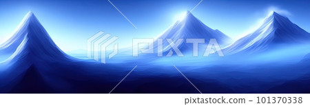 Minimal dark textured mountain landscape background. modern wallpaper. Simple graphic banner illustration. Panorama of silhouettes of mountains in the fog. Minimal dark textured mountain landscape background. modern wallpaper. Simple graphic banner illustration. Panorama of silhouettes of mountains in the fog. 101370338