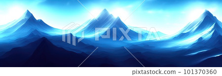Minimal dark textured mountain landscape background. modern wallpaper. Simple graphic banner illustration. Panorama of silhouettes of mountains in the fog. Minimal dark textured mountain landscape background. modern wallpaper. Simple graphic banner illustration. Panorama of silhouettes of mountains in the fog. 101370360