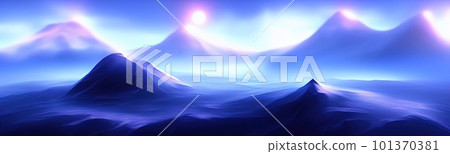 Minimal dark textured mountain landscape background. modern wallpaper. Simple graphic banner illustration. Panorama of silhouettes of mountains in the fog. Minimal dark textured mountain landscape background. modern wallpaper. Simple graphic banner illustration. Panorama of silhouettes of mountains in the fog. 101370381