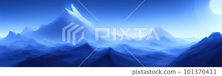 Minimal dark textured mountain landscape background. modern wallpaper. Simple graphic banner illustration. Panorama of silhouettes of mountains in the fog. Minimal dark textured mountain landscape background. modern wallpaper. Simple graphic banner illustration. Panorama of silhouettes of mountains in the fog. 101370411