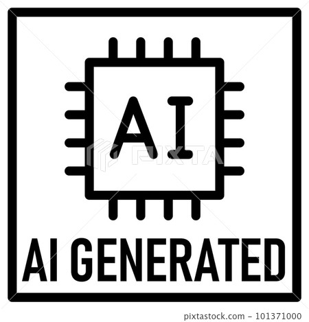 AI GENERATED icon icon for content generated by AI 101371000