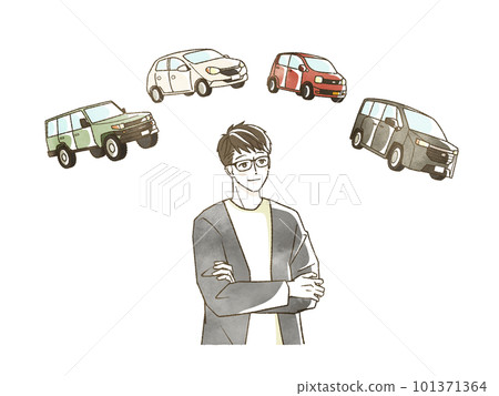 man thinking about car 101371364