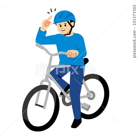 騎自行車指著頭盔的人 無主線 騎自行車指著頭盔的人 無主線 101373302