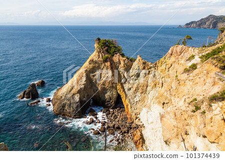 Horse Rock on Koganezaki Beach in Nishiizu 101374439