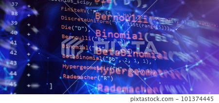 Closeup developing programming and coding technologies. Developer working on web sites codes in office. 101374445