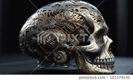 Image of AI robot/mechanical brain (Generative AI) 101374530
