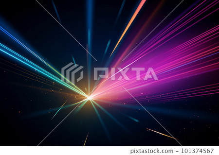 Colorful light burst and laser pointer for a modern abstract background with fast colors in the style of dark sky blue with copy space Colorful light burst and laser pointer for a modern abstract background with fast colors in the style of dark sky blue with copy space 101374567