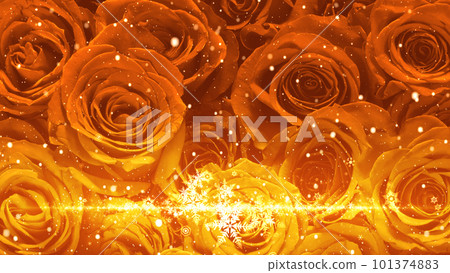 Snowflakes and glitter dance on the background of roses (with text space) Snowflakes and glitter dance on the background of roses (with text space) 101374883