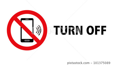 TURN OFF: Smartphone and forbidden mark icon 101375089