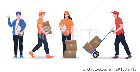 delivery courier people service vector illustration delivery courier people service vector illustration 101375485