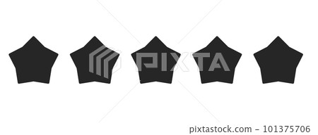 Five star Icon. FLat style vector EPS. 101375706