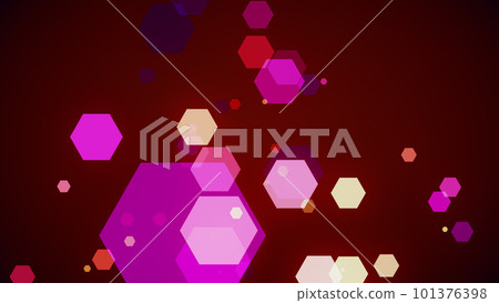 六邊形在五顏六色的背景中出現 101376398
