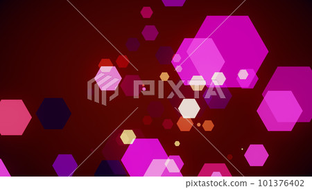 六邊形在五顏六色的背景中出現 101376402