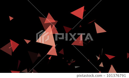 Triangles spring up on a black background Triangles spring up on a black background 101376791
