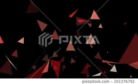 Triangles spring up on a black background Triangles spring up on a black background 101376792