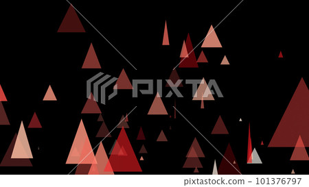 Triangles spring up on a black background Triangles spring up on a black background 101376797