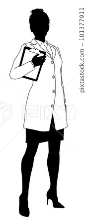 Scientist Female Engineer Woman Silhouette Person Scientist Female Engineer Woman Silhouette Person 101377911