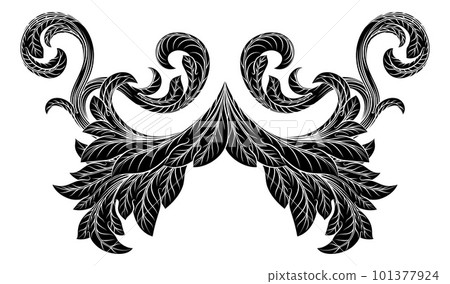 Filigree Heraldry Floral Baroque Design Element Filigree Heraldry Floral Baroque Design Element 101377924
