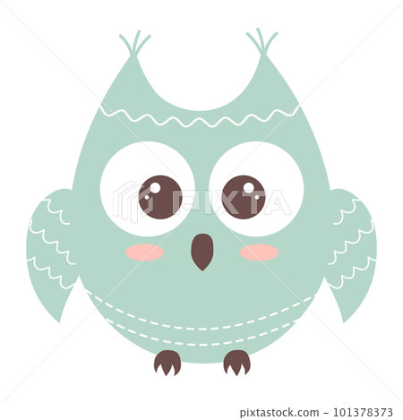 Cute funny boho owl. Forest bird cartoon character. Cute funny boho owl. Forest bird cartoon character. 101378373