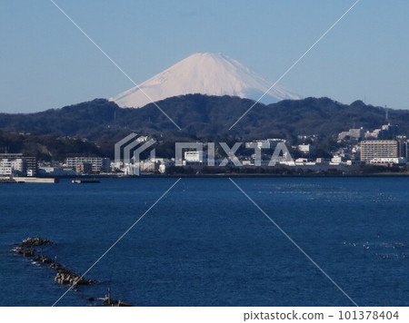 從走水小學巴士站看到的富士山 101378404