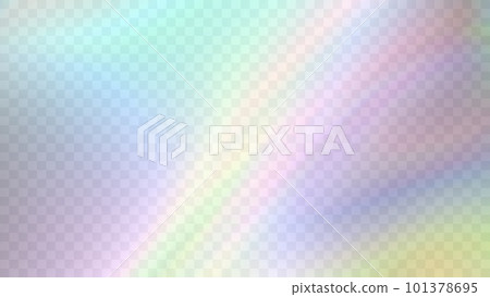 Modern blurred gradient background in trendy retro 90s, 00s style. Y2K aesthetic. Rainbow light prism effect. Hologram reflection. Poster template for social media posts, digital marketing, sales 101378695