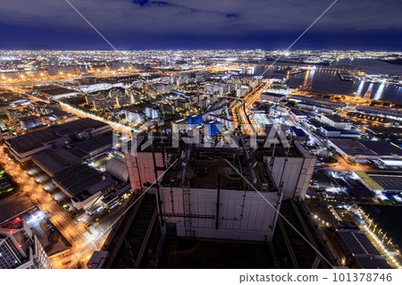 大阪府,從咲洲宇宙塔(堺方向)看夜景 大阪府,從咲洲宇宙塔(堺方向)看夜景 101378746